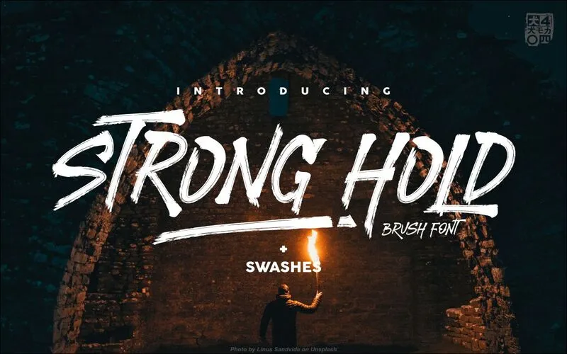 Preview text of the STRONGHOLD Brush Font