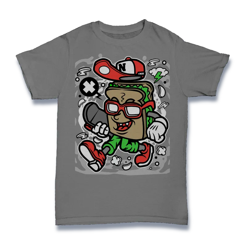 Sandwich Skateboard Tshirt Design