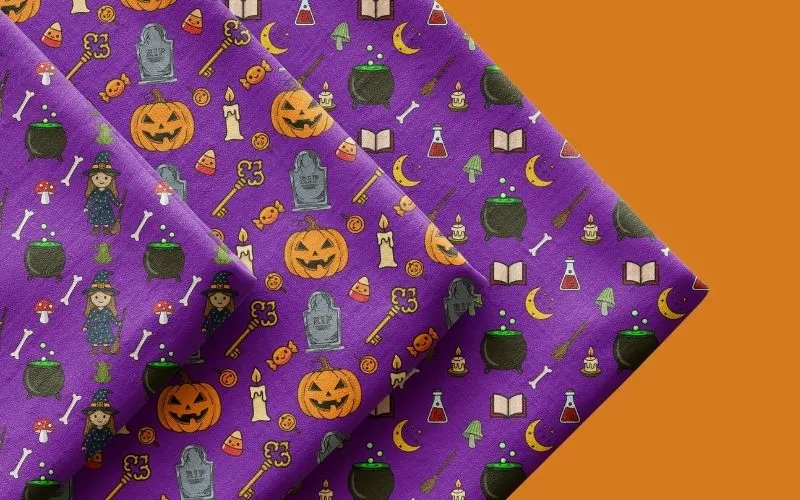 Preview of the scary Halloween patterns included in the bundle