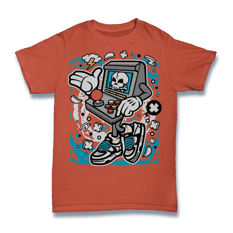 Skull Arcade Game Tshirt Design