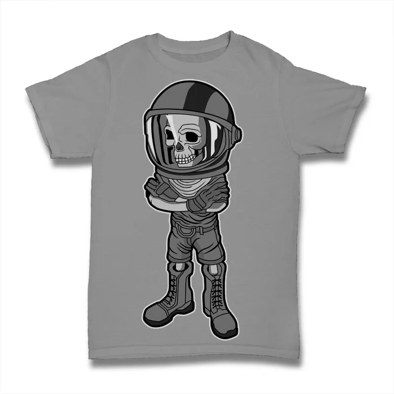 Skull Helmet Tshirt Design