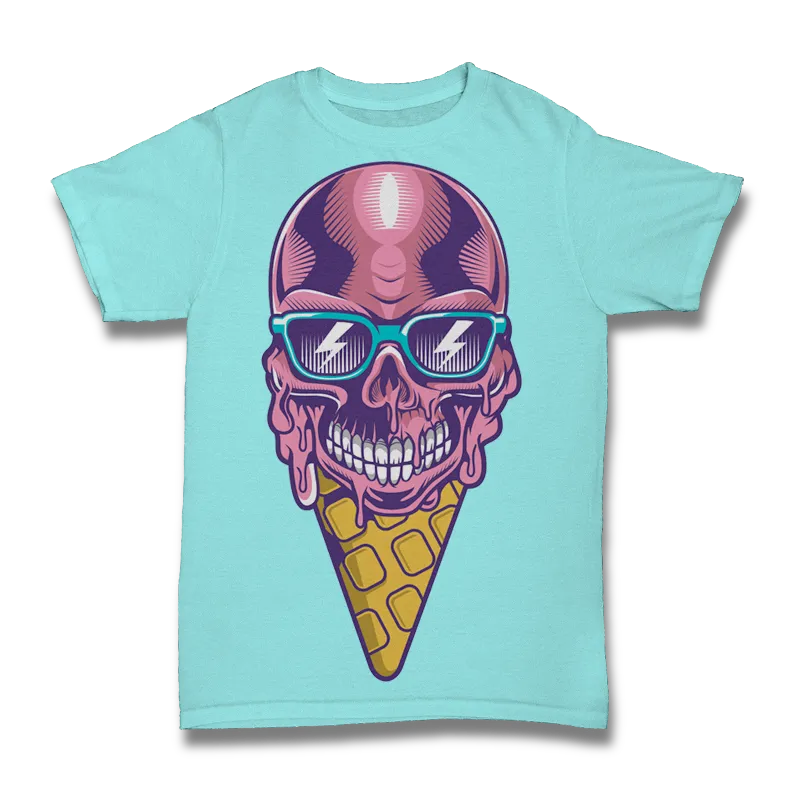 Skull Ice Cream Tshirt Design
