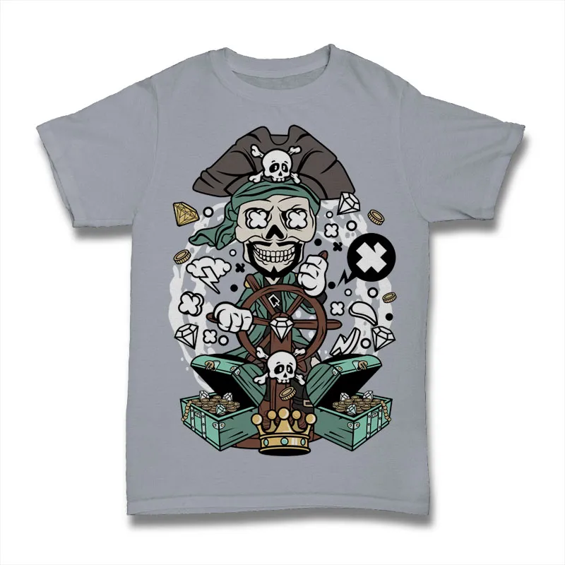 Skull Pirate Tshirt Design