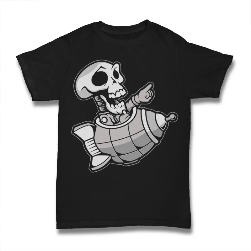 Skull Rocket Tshirt Design