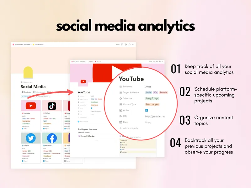 Preview of Social Media Analytics Templates
