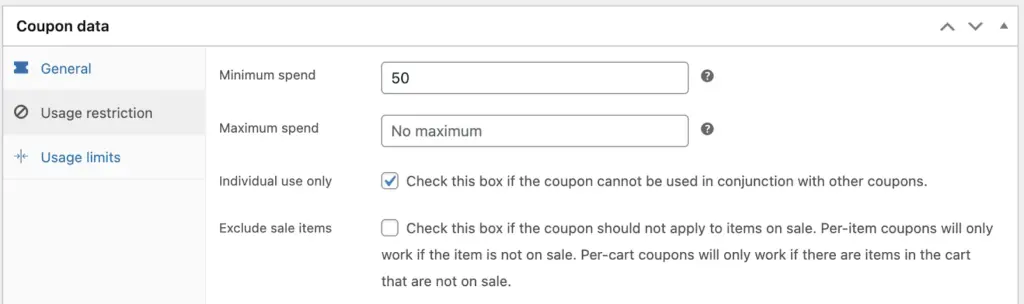 Set Coupon Restriction using WooCommerce