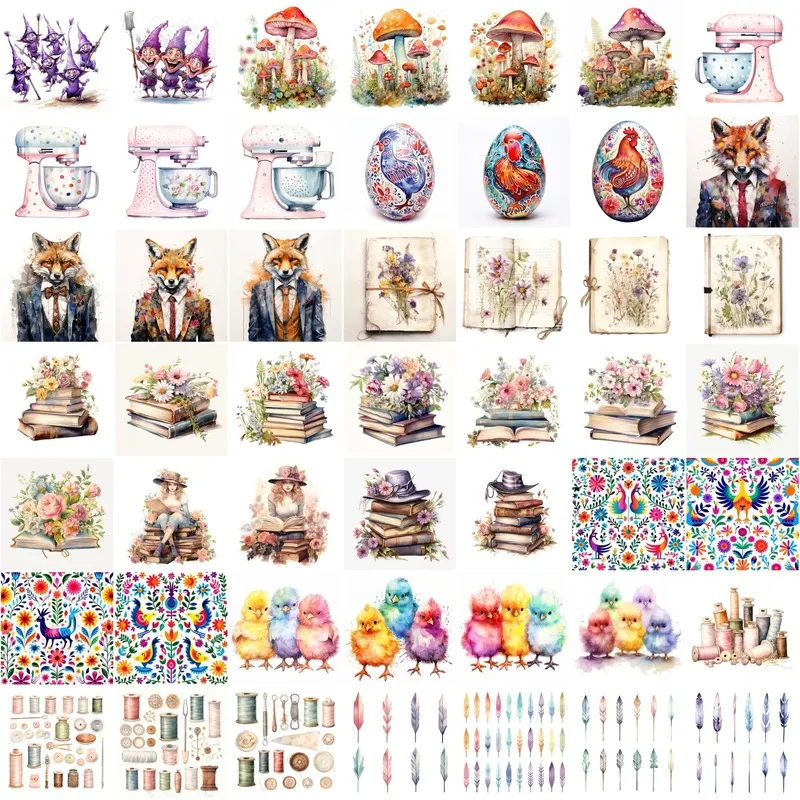 Preview of Stock Watercolor Clipart included in the bundle.