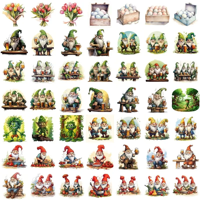 Preview of Stock Watercolor Graphics included in the bundle.