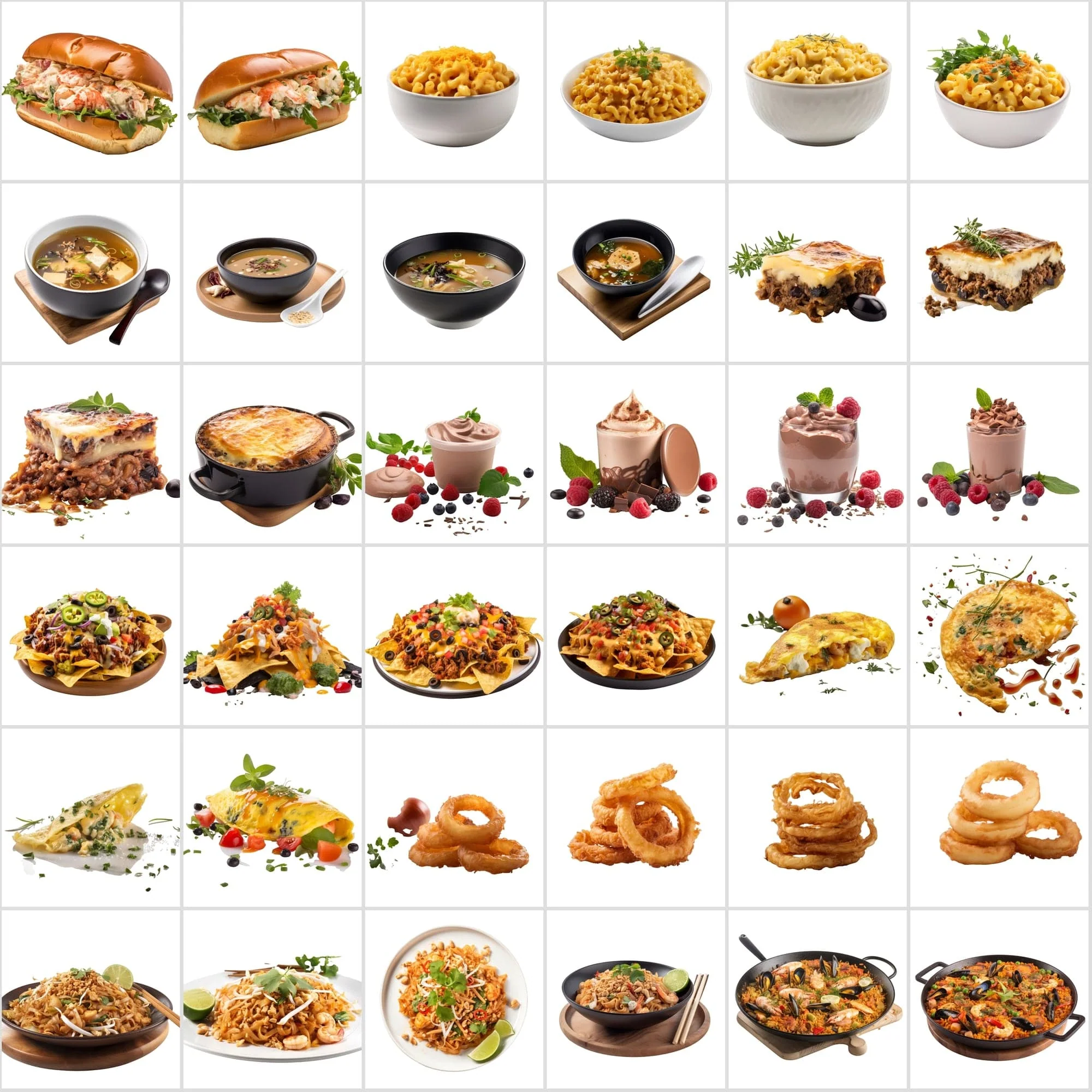Transparent Food PNG Illustrations included in the bundle.