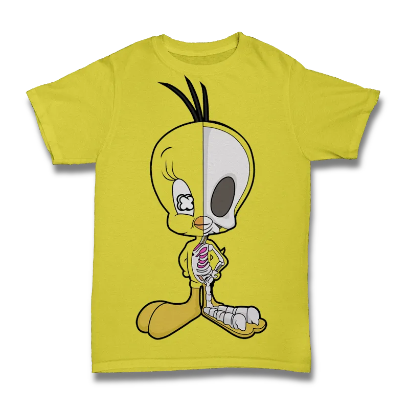 Tweety Half Skeleton Tshirt Design