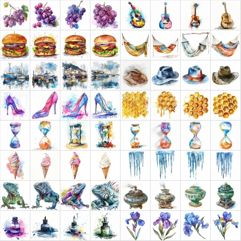 A preview of the illustrations included in the bundle.