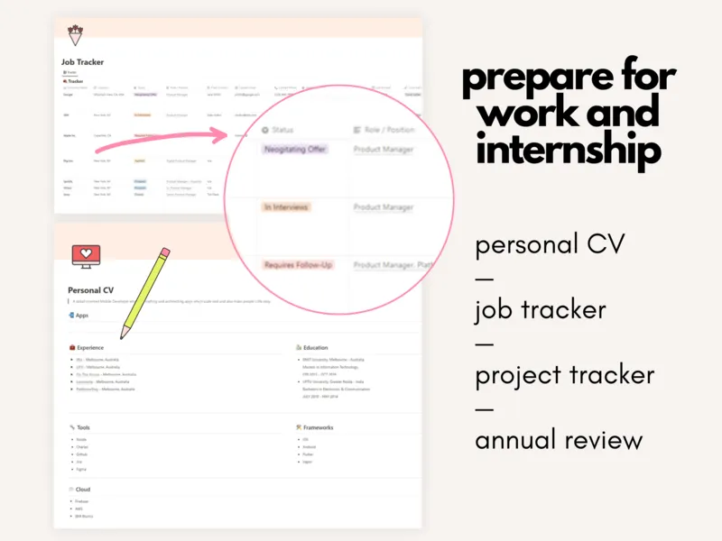 Preview of Work and Internship Preparation templates