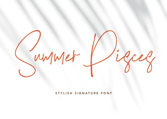 Summer Pisces Font - Freebie