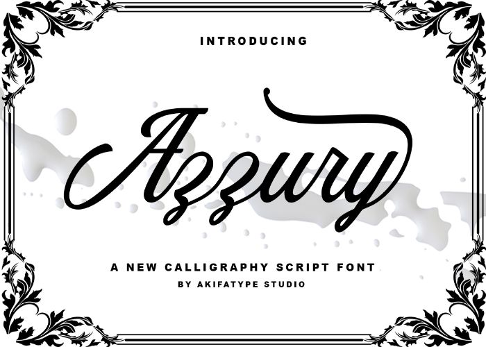 Azzury Script Font - Freebie