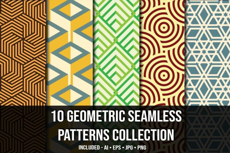 10 Free Seamless Geometric Patterns - JPEG Format | DealFuel