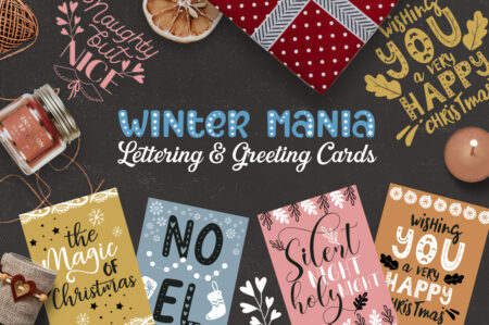 Christmas Lettering And Greeting Cards | Extended License