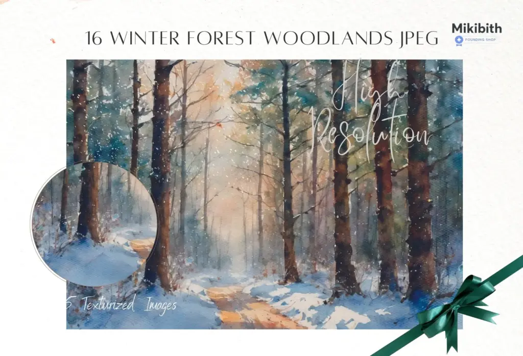 A flat lay shows a black and red seamless pattern applied to a paper envelope and ribbon.