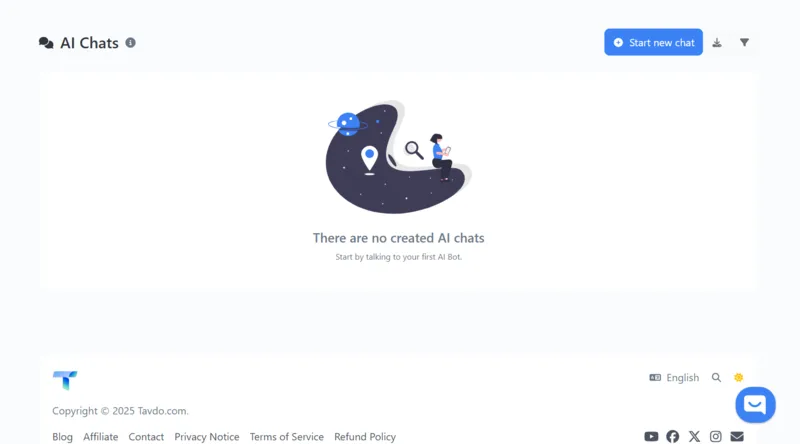 Tavdo AI Chats Interface