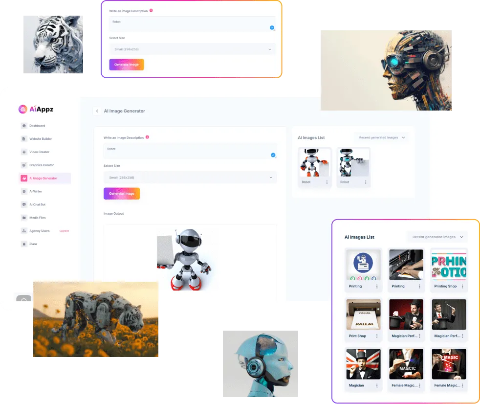 AI Image Generator In AiAppz All-in-One AI Marketing tool