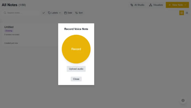 Weavernote AI Notes Taker AI transcriber feature