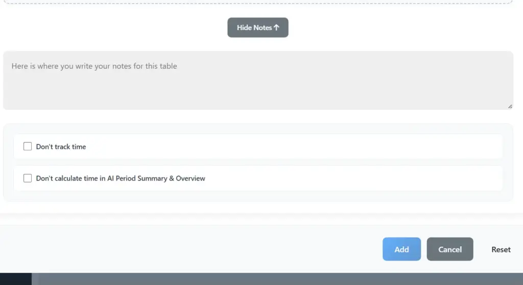 Add Notes Feature of Self Manager net Task Management Software