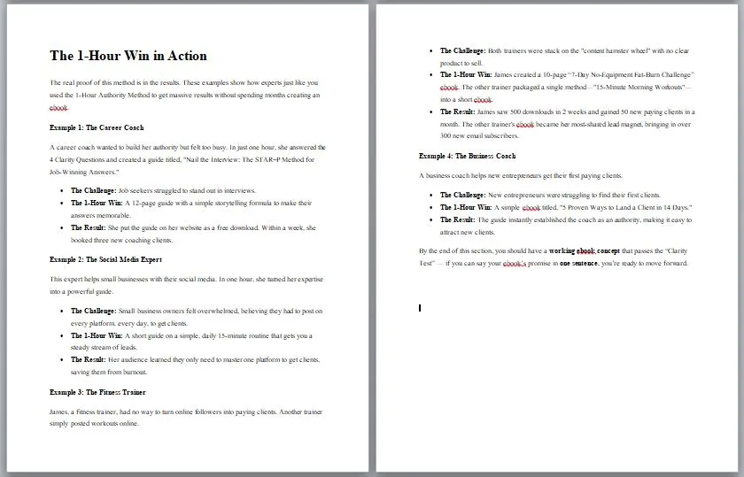 The 1-Hour Win In Action Plan To Build Authority