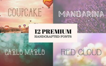 12 Premium Handcrafted Fonts | Extended License