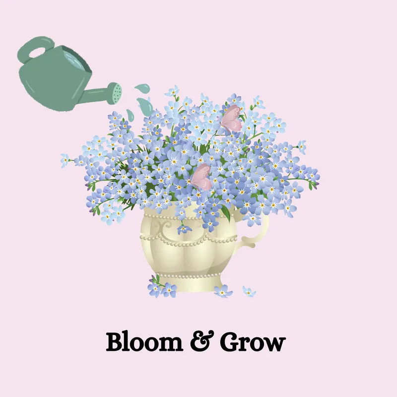 Plant being watered eco illustration