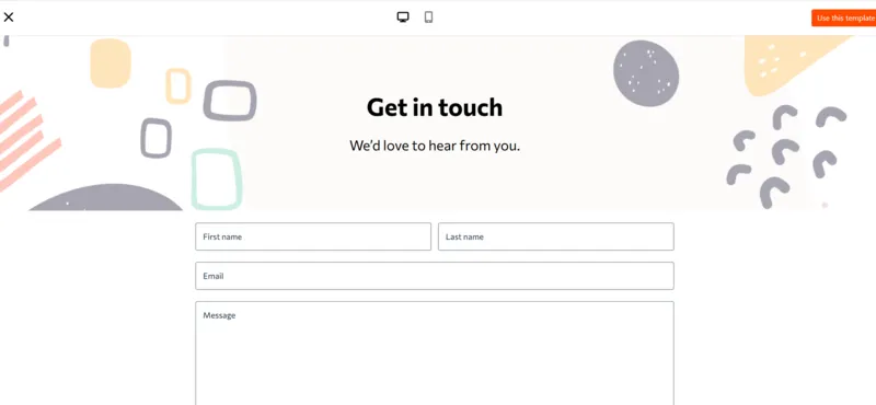 Contact Form Template, Lead Generation Platform