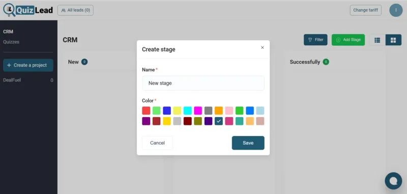 Create Stage feature , quiz maker