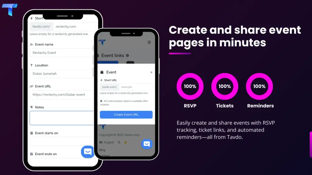 Create & Share Events