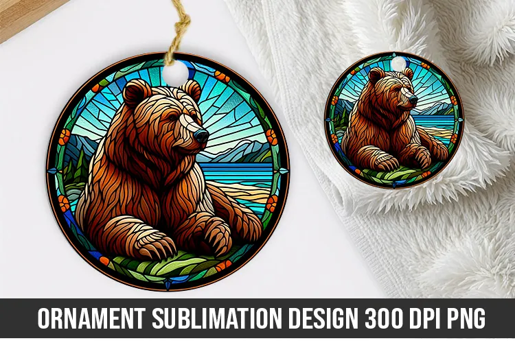 Cute Bear Stained Glass Designs