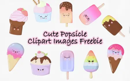 Cute Popsicle Clipart Images - Freebie | Extended License