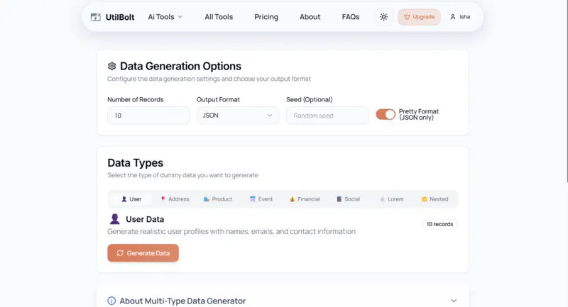 Dummy Data Generator