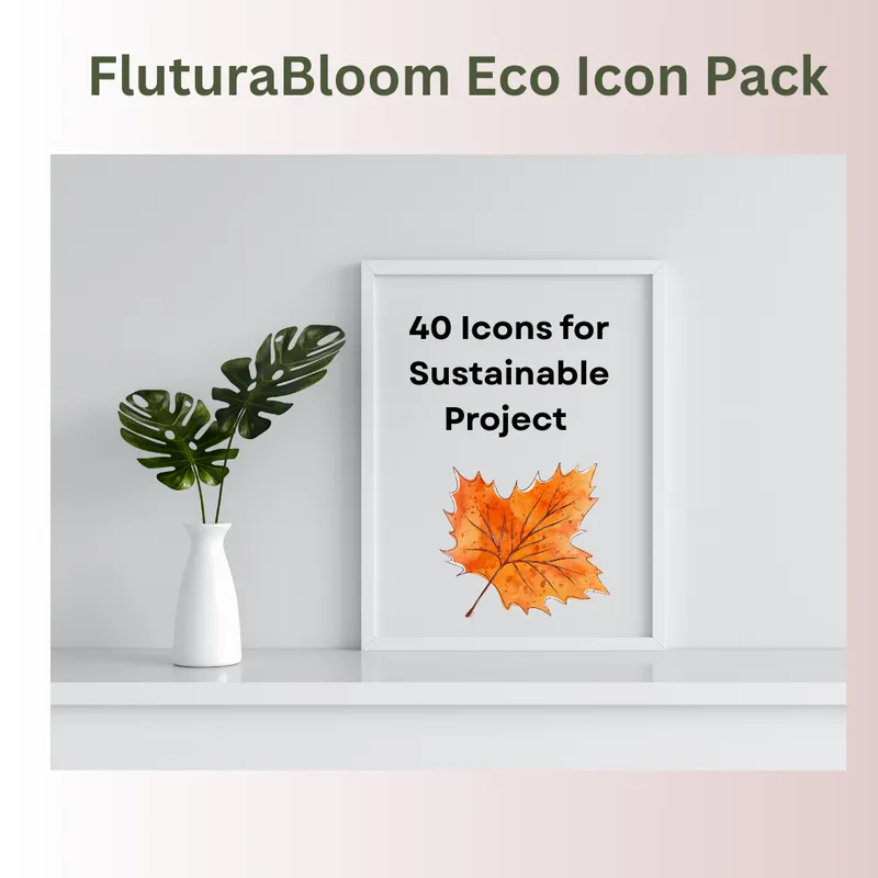 A photo frame with autumn leaf icon