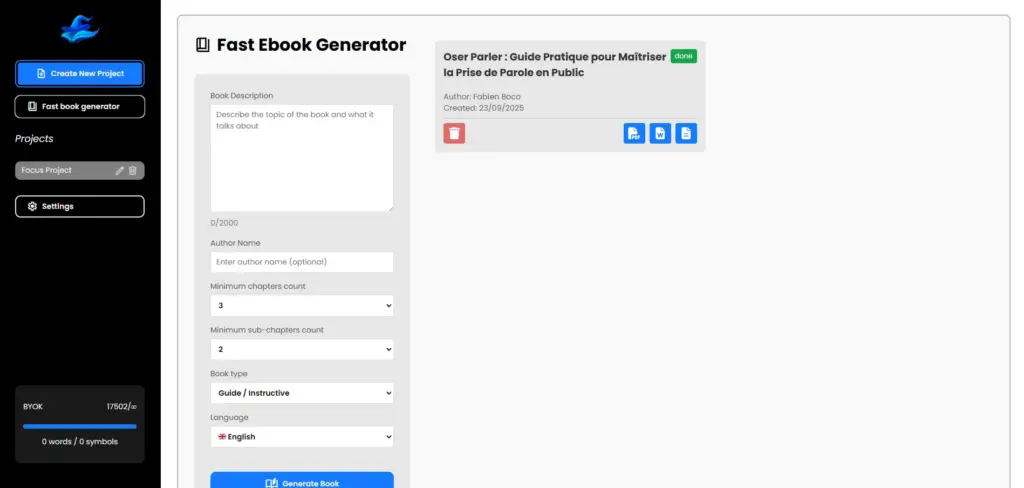 Book Witch AI Ebook Generator