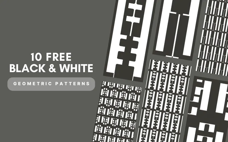 10 Free Black and White Geometric Patterns | Extended License