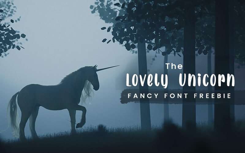 The Lovely Unicorn Fancy Font Freebie Feature Image