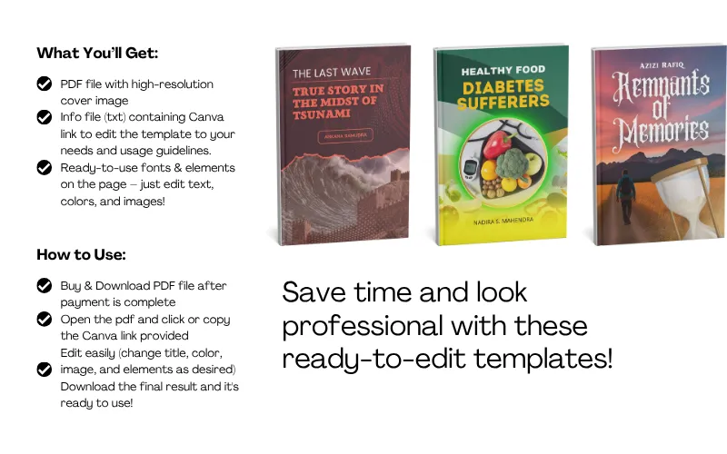 Features of The Canva Book Cover Templates Included In the Bundle