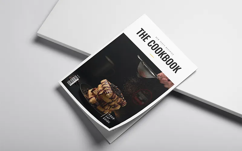 Cookbook with cake cover.