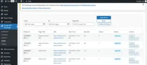Heatmap Details Interface,Wordpress analytics Plugin