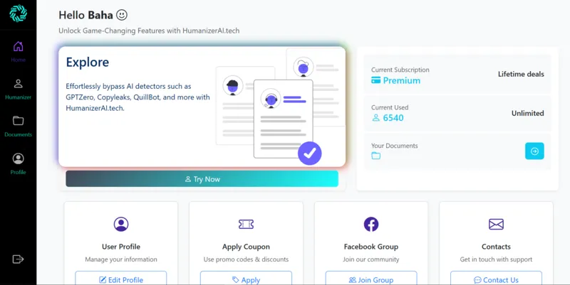 HumanizerAI Dashboard