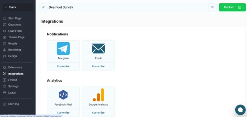 Integrations Interface