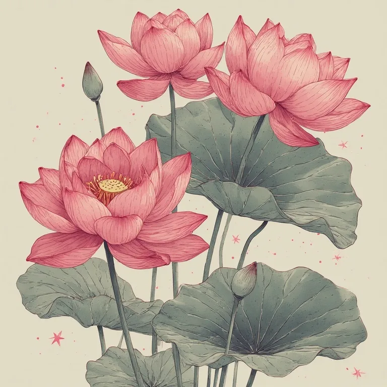 Lotus Flower Illustration