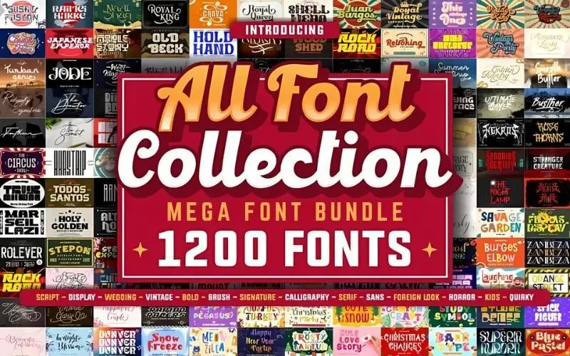 Mega Fonts Bundle, Premium fonts