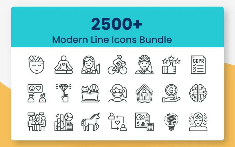 Modern Line Icons Bundle Feature Image