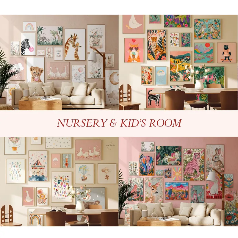 Nursery and Kids Room Wall Poster Images Collection