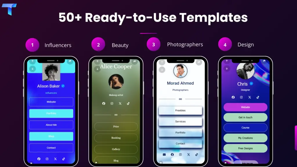 50+ Ready-to-use Templates