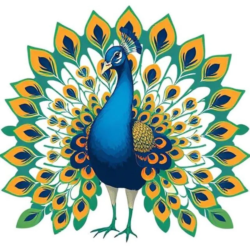realistic peacock image with transparent background