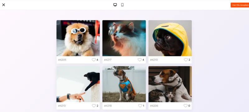 Photo Voting Gveaway Template